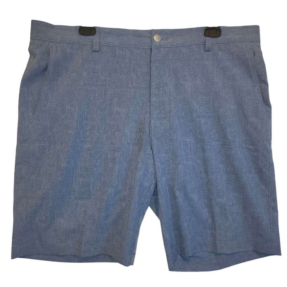 Peter Millar Shackleford Performance Shorts Blue Geometric 35 MF24EP01‎ ASTB